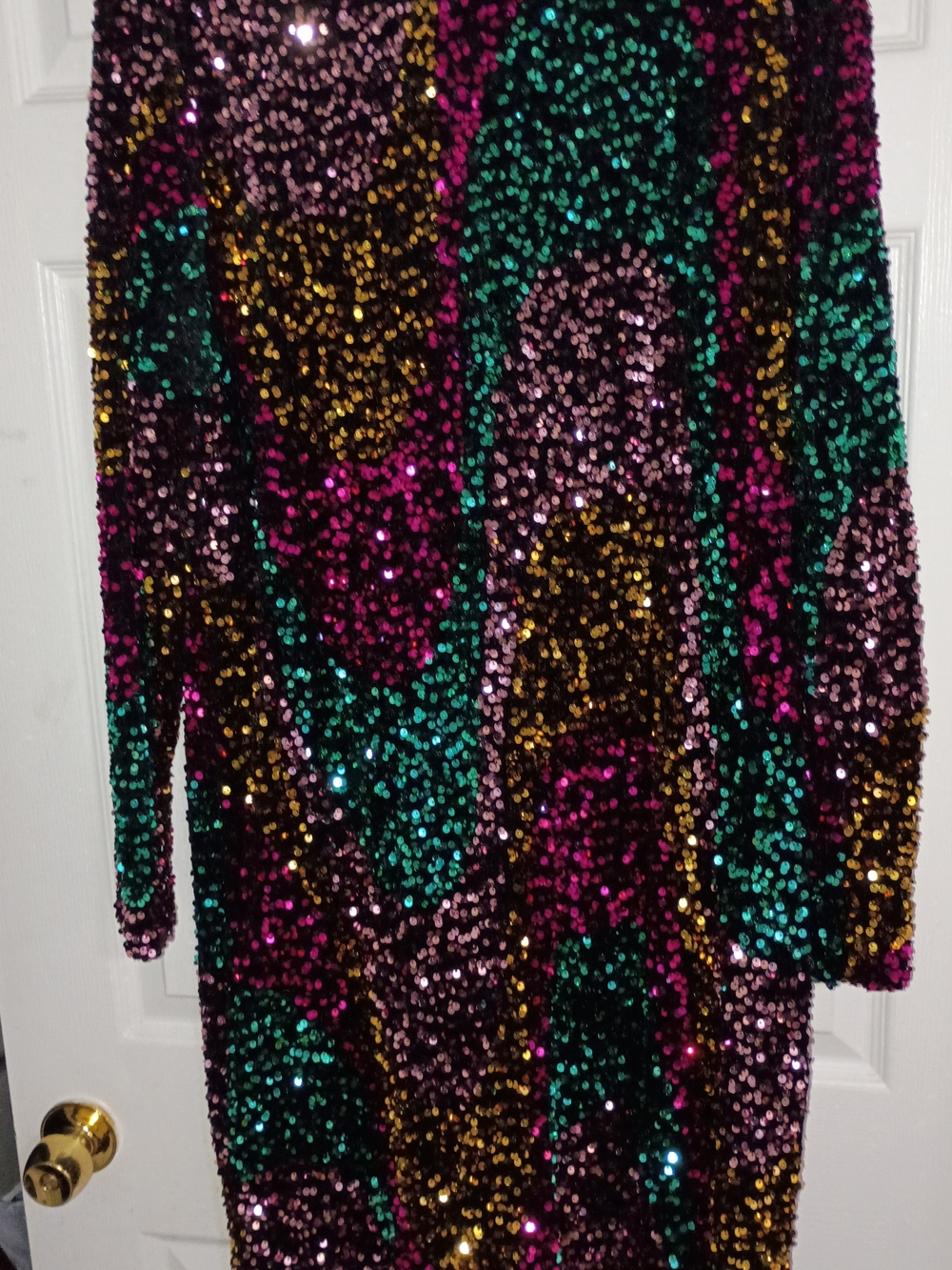 Intempo Multicolor Sequins Knee Lenth Dress